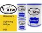 Preview: Mitsubishi, Lightning Yellow, Y01: 500ml Lackdose + 500ml Klarlack + 250ml Härter - Set, von ATW Autoteile West.